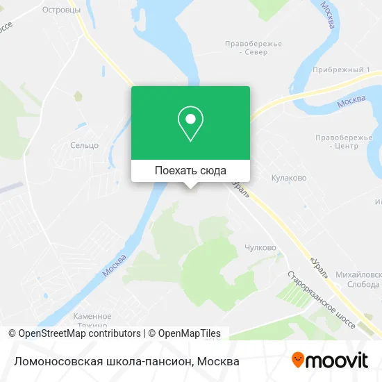 Карта Ломоносовская школа-пансион