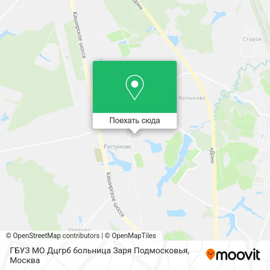 Карта ГБУЗ МО Дцгрб больница Заря Подмосковья