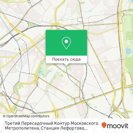 Карта Третий Пересадочный Контур Московского Метрополитена, Станция Лефортово