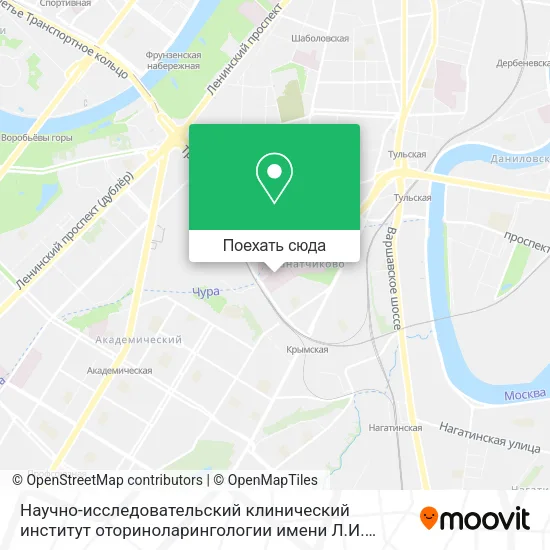 Карта Научно-исследовательский клинический институт оториноларингологии имени Л.И. Свержевского