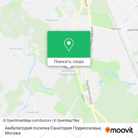 Карта Амбулатория поселка Санатория Подмосковье