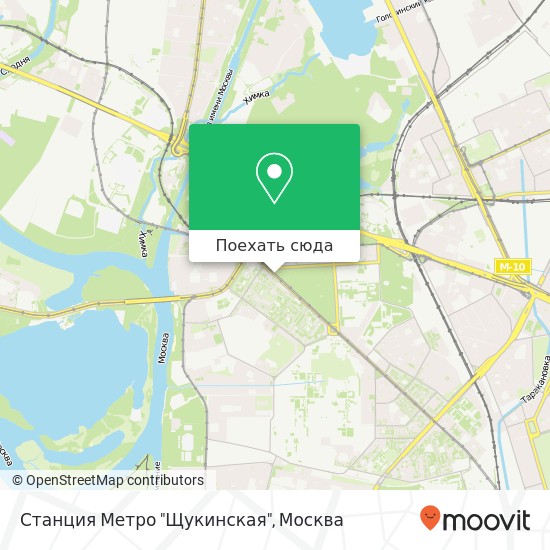 Карта Станция Метро "Щукинская"