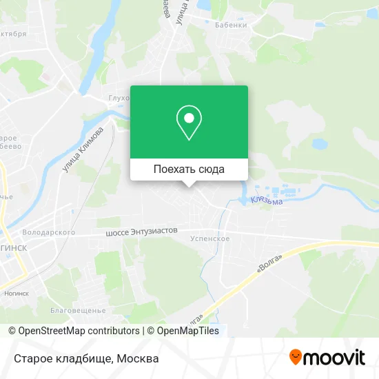 Карта Старое кладбище