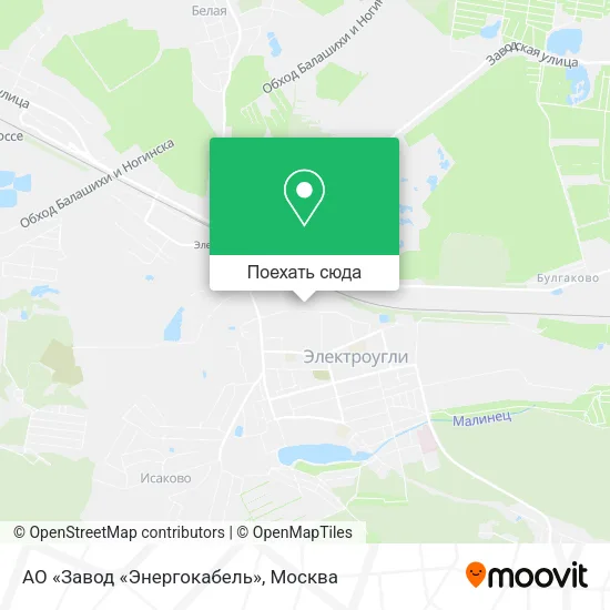 Карта АО «Завод «Энергокабель»
