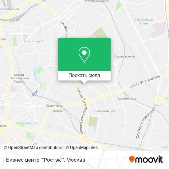 Карта Бизнес-центр ""Ростэк""