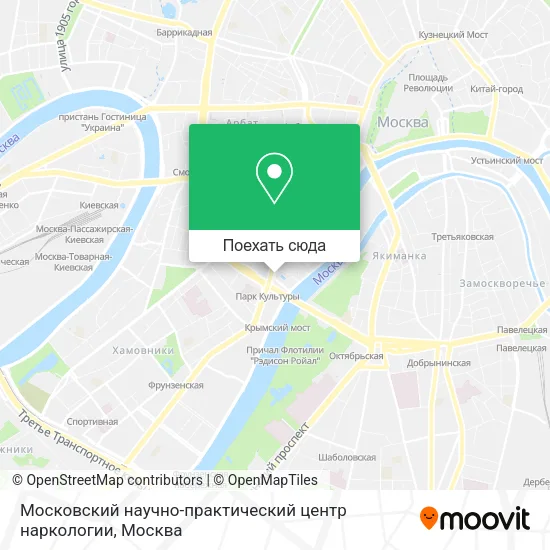 Карта Московский научно-практический центр наркологии