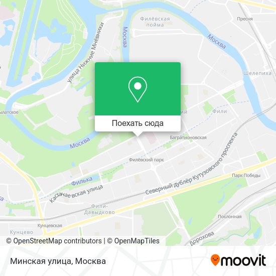 Карта Минская улица