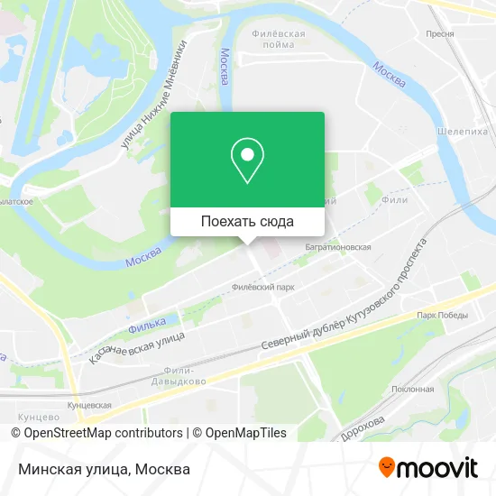 Карта Минская улица
