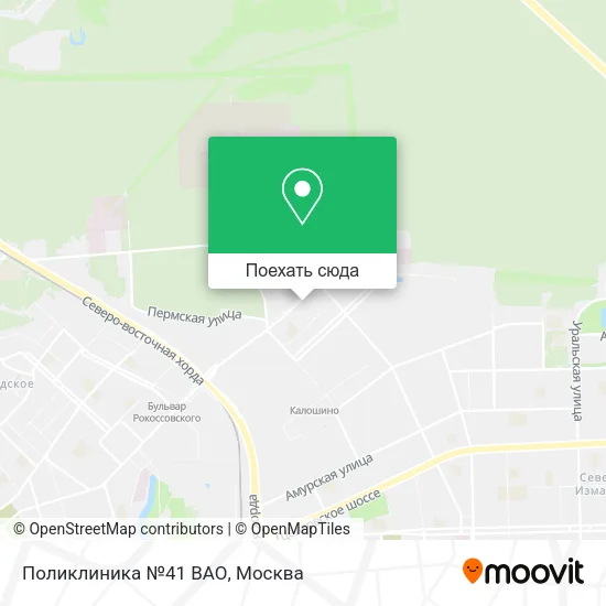 Карта Поликлиника №41 ВАО