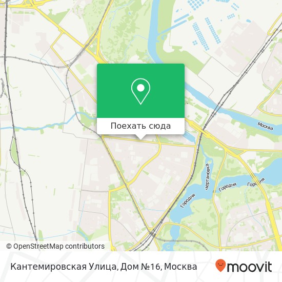 Карта Кантемировская Улица, Дом №16
