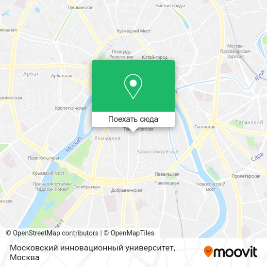 Карта Московский инновационный университет
