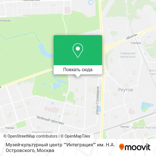 Карта Музей-культурный центр ""Интеграция"" им. Н.А. Островского
