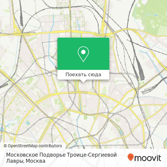 Карта Московское Подворье Троице-Сергиевой Лавры