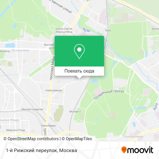 Карта 1-й Рижский переулок