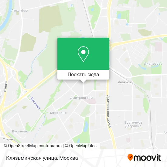 Карта Клязьминская улица