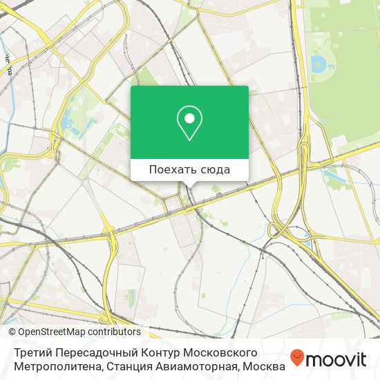 Карта Третий Пересадочный Контур Московского Метрополитена, Станция Авиамоторная