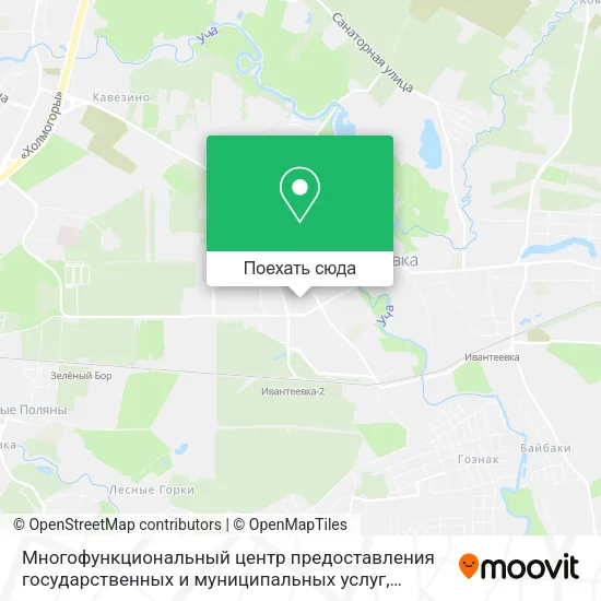 Карта Многофункциональный центр предоставления государственных и муниципальных услуг