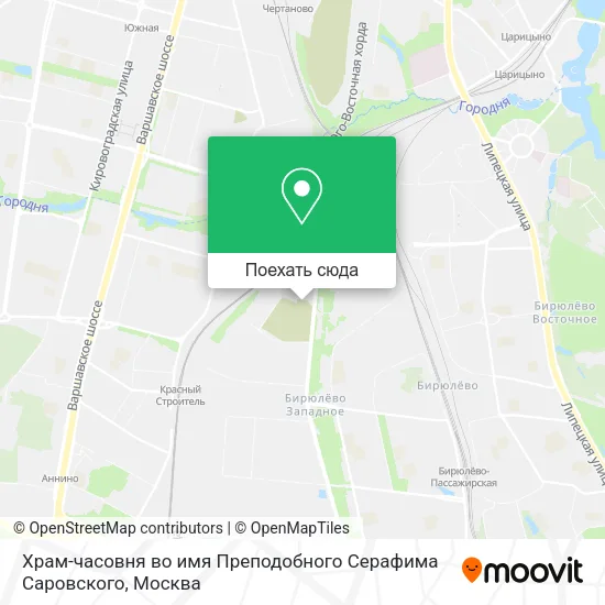 Карта Храм-часовня во имя Преподобного Серафима Саровского
