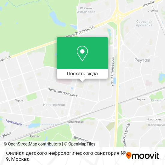 Карта Филиал детского нефрологического санатория № 9
