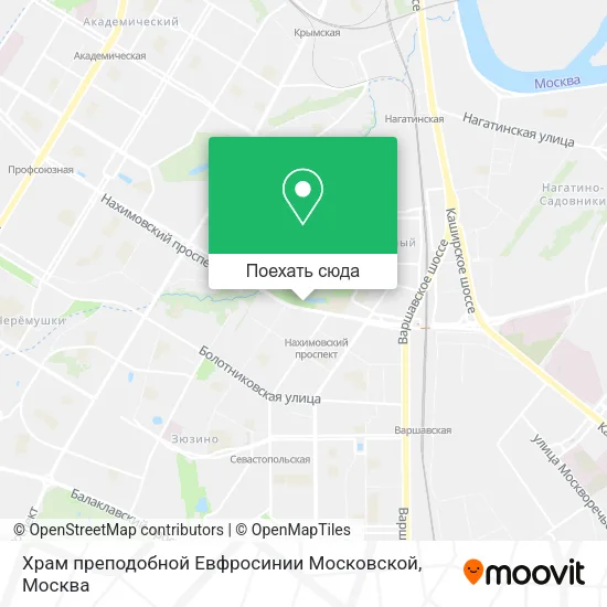 Карта Храм преподобной Евфросинии Московской