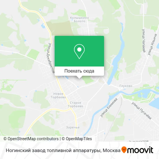 Карта Ногинский завод топливной аппаратуры