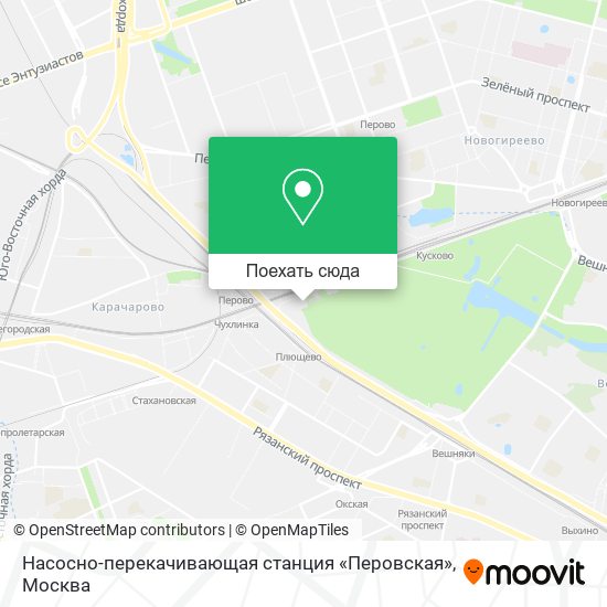 Карта Насосно-перекачивающая станция «Перовская»