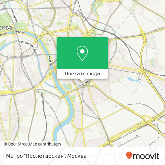 Карта Метро "Пролетарская"