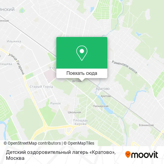 Карта Детский Оздоровительный Лагерь “Кратово”