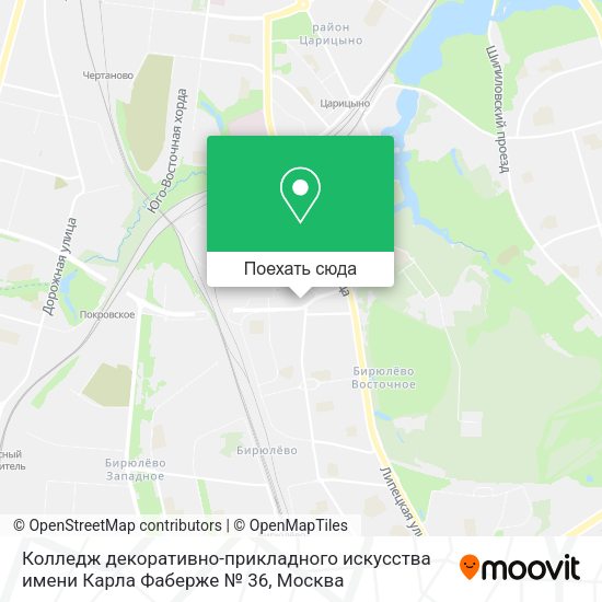 Карта Колледж декоративно-прикладного искусства имени Карла Фаберже № 36