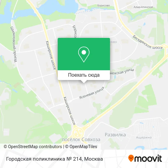 Карта Городская поликлиника № 214