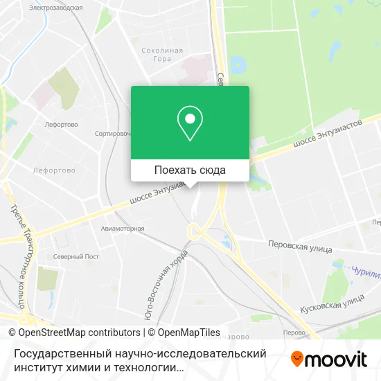Карта Государственный научно-исследовательский институт химии и технологии элементоорганических соединений