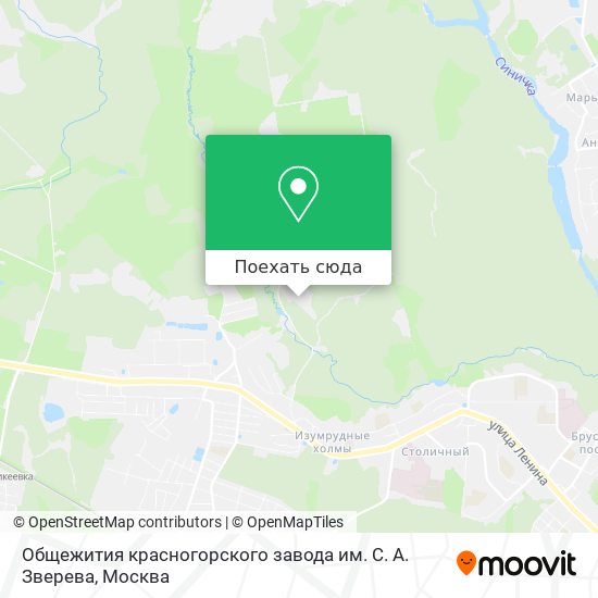 Карта Общежития красногорского завода им. С. А. Зверева