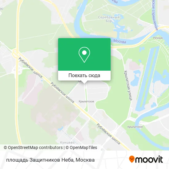 Карта площадь Защитников Неба