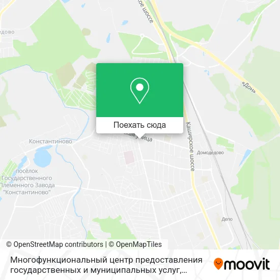 Карта Многофункциональный центр предоставления государственных и муниципальных услуг