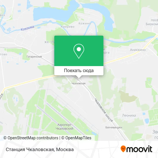 Карта Станция Чкаловская