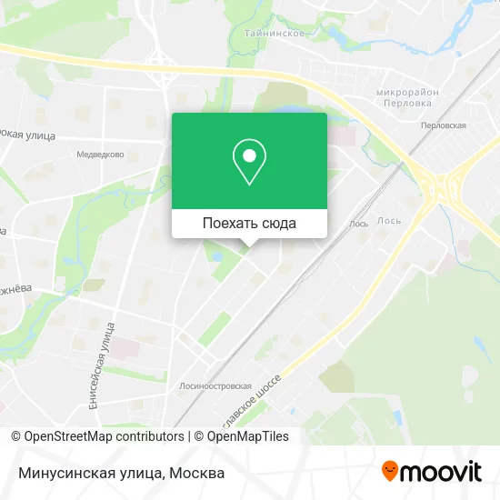 Карта Минусинская улица