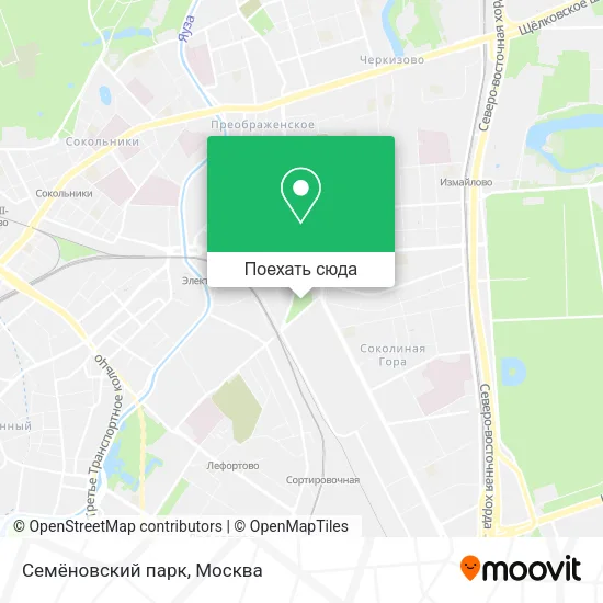 Карта Семёновский парк