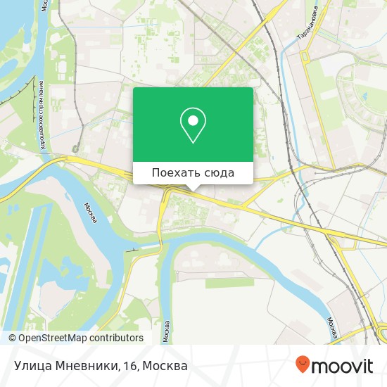 Карта Улица Мневники, 16