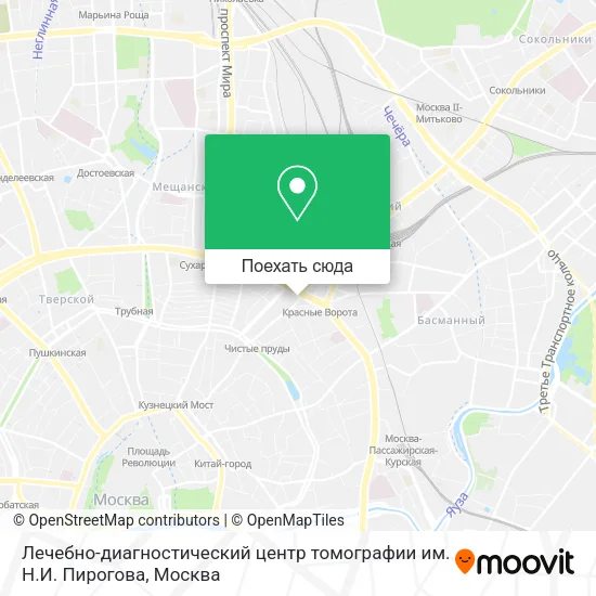 Карта Лечебно-диагностический центр томографии им. Н.И. Пирогова