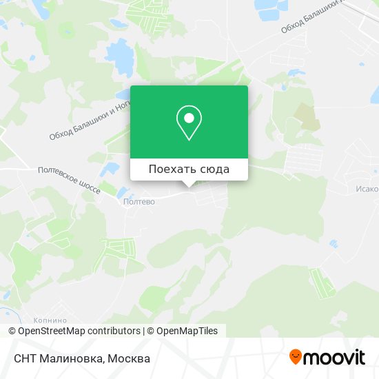 Карта СНТ Малиновка