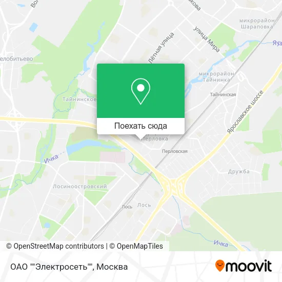 Карта ОАО ""Электросеть""