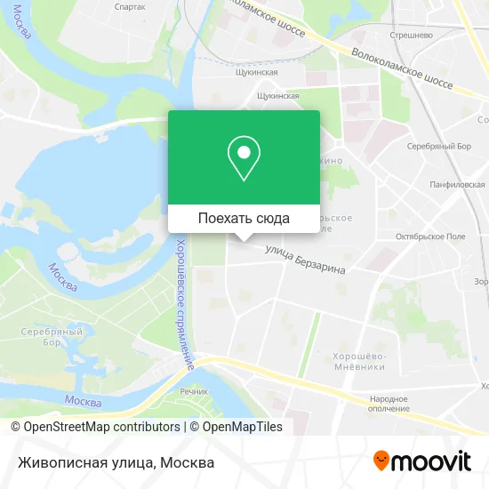 Карта Живописная улица
