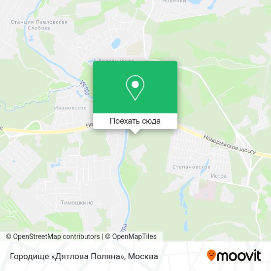 Карта Городище «Дятлова Поляна»