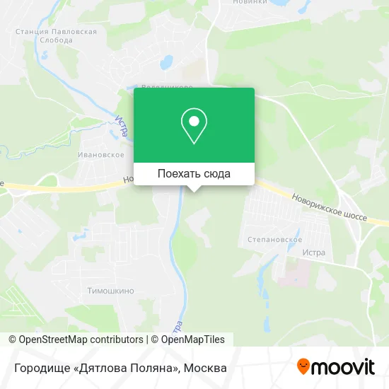 Карта Городище «Дятлова Поляна»