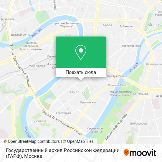 Карта Государственный архив Российской Федерации (ГАРФ)