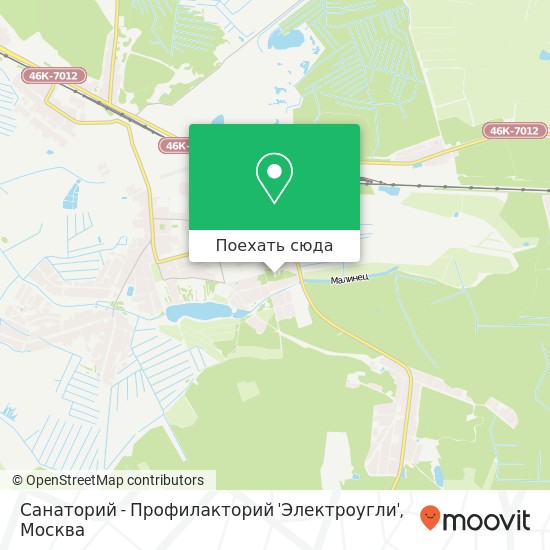 Карта Санаторий - Профилакторий 'Электроугли'