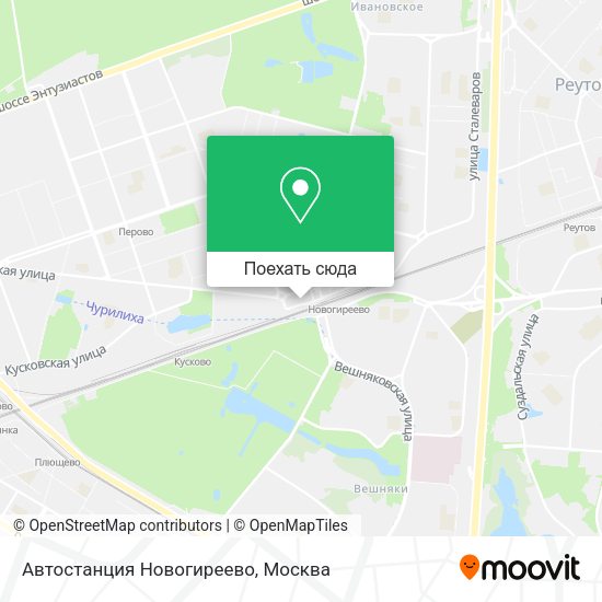 Карта Автостанция Новогиреево