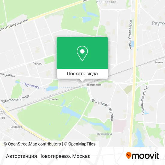 Карта Автостанция Новогиреево