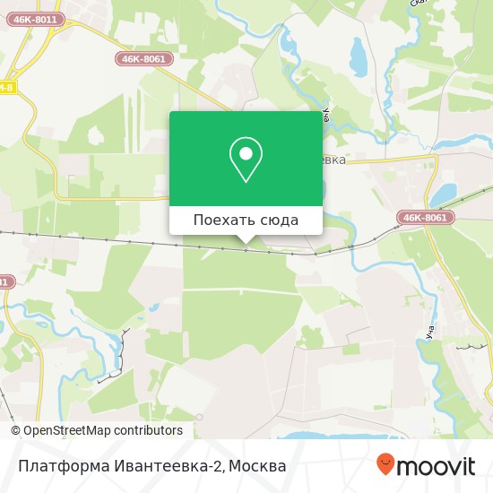 Карта Платформа Ивантеевка-2