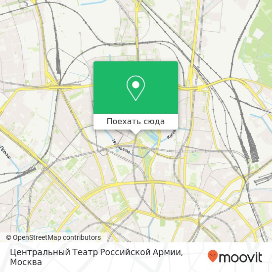Карта Центральный Театр Российской Армии